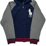 Age 6-7 Polo By Ralph Lauren Hoodie - Small Grey Cotton Blend