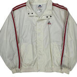 Adidas Striped Windbreaker - Medium White Nylon