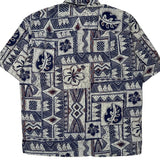 Kahala Floral Hawaiian Shirt - Large Blue Cotton