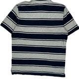 Tommy Hilfiger Striped Polo Shirt - Medium Gray Cotton