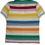 Lacoste Striped Polo Shirt - Medium Multicoloured Cotton