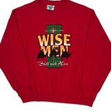 Made In USA Lee Christmas Sweatshirt - XL Red Cotton Blend