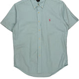 Ralph Lauren Striped Short Sleeve Shirt - Medium Blue Cotton
