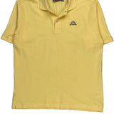Kappa Polo Shirt - Medium Yellow Cotton