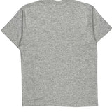 Single Stitch Hanes Cartoon T-Shirt - Large Gray Cotton Blend
