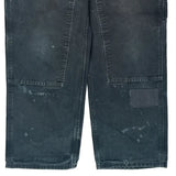 Carhartt Double Knee Carpenter Trousers - 35W 30L Black Cotton
