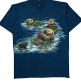 Habitat Single Stitch T-Shirt - XL Blue Cotton