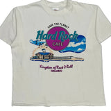 Kingdom Of Rock & Roll Hard Rock Cafe Graphic T-Shirt - Large White Cotton