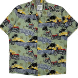 Motorcycle Unbranded Graphic Hawaiian Shirt - XL Multicoloured Cotton
