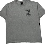 Quiksilver Graphic T-Shirt - Large Gray Cotton