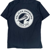 Pelican Brewing Company Dickies Short Sleeve Shirt - Medium Navy Polyester Blend