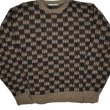 Geoffrey Beene Checked Sweater - Large Multicoloured Acrylic