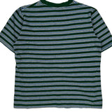 Made In USA Polo By Ralph Lauren Striped T-Shirt - Medium Green Cotton