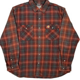 Carhartt Checked Flannel Shirt - XL Red Cotton