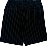 Quiksilver Pinstripe Shorts - 34W 10L Black Cotton