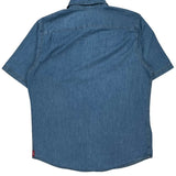 Wrangler Denim Shirt - Large Blue Denim