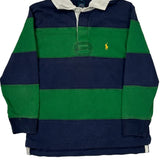 Age 5 Polo By Ralph Lauren Striped Rugby Shirt - XS Green Cotton