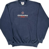 Chicago Bears Nfl Football Sweatshirt - Large Navy Cotton