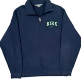 Nike Collared 1/4 Zip - XL Navy Cotton