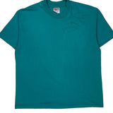 Hanes Single Stitch T-Shirt - XL Green Cotton Blend
