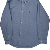 Ralph Lauren Checked Shirt - Large Blue Cotton