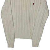 Ralph Lauren Sport Cable Knit Sweater - Medium Cream Cotton