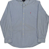 Ralph Lauren Checked Shirt - XL Blue Cotton