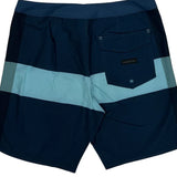 Highline Quiksilver Striped Sport Shorts - 32W 10L Navy Elastane