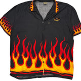 Chevrolet Logo In Gear Graphic Hawaiian Shirt - 2XL Black Cotton