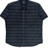 Oakley Striped Short Sleeve Shirt - XL Black Cotton