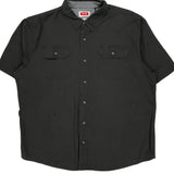 Wrangler Short Sleeve Shirt - XL Black Cotton Blend