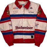 Budweiser Racing Extreme Nascar Varsity Jacket - Large Blue Cotton