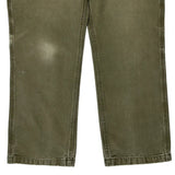 Carhartt Double Knee Carpenter Pants - 34W 29L Green Cotton