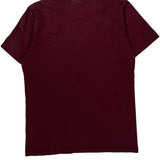 Carhartt Spellout T-Shirt - Small Burgundy Cotton
