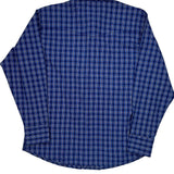 Wrangler Checked Shirt - XL Blue Cotton Blend