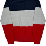 Tommy Hilfiger Striped 1/4 Zip - XL Gray Cotton