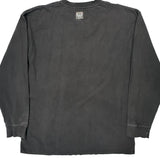Large Graphic Print On Front Akademiks Graphic Long Sleeve T-Shirt - 2XL Black Cotton