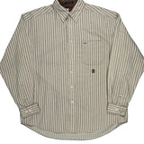 Tommy Hilfiger Striped Shirt - Large Beige Cotton