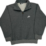 Nike 1/4 Zip - Medium Gray Cotton Blend