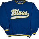 Blues Hockey Starter Graphic Sweatshirt - XL Yellow Polyester Blend