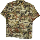 Van Heusen Floral Hawaiian Shirt - Medium Multicoloured Viscose