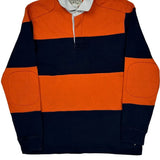 Ralph Lauren Striped Rugby Shirt - Medium Navy Cotton
