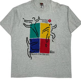 Single Stitch American Heart Association Fruit Of The Loom Graphic T-Shirt - XL Gray Cotton