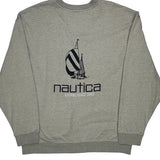 Nautica Graphic Sweatshirt - 2XL Grey Cotton