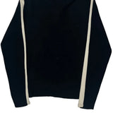 Ralph Lauren Striped 1/4 Zip - Medium Black Cotton