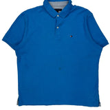 Tommy Hilfiger Polo Shirt - Large Blue Cotton