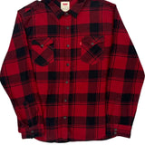 Levis Checked Flannel Shirt - XL Black Cotton