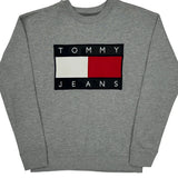 Tommy Jeans Sweatshirt - XS Gray Cotton