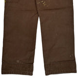 Tough Duck Double Knee Carpenter Trousers - 34W 32L Brown Cotton