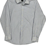 Calvin Klein Striped Shirt - Medium Blue Cotton